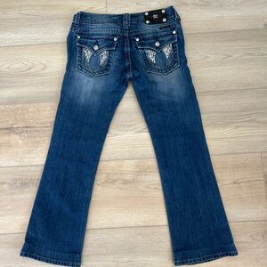 Miss Me Women's Denim Jeans with Sequin Accents Size 28 Angel Wing🪽